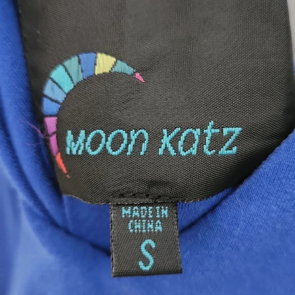 Moon Katz Royal Blue Layered Open Back Top - Picture 12 of 13